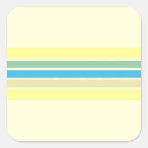 modern stripes art square sticker