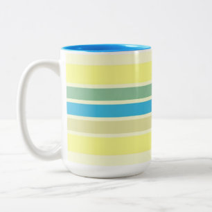 modern stripes art Two-Tone coffee mug