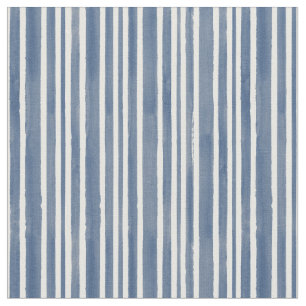 Modern stripes Blue and white l Cute color Fabric