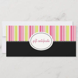 Modern Stripes Boutique Style Gift Certificates