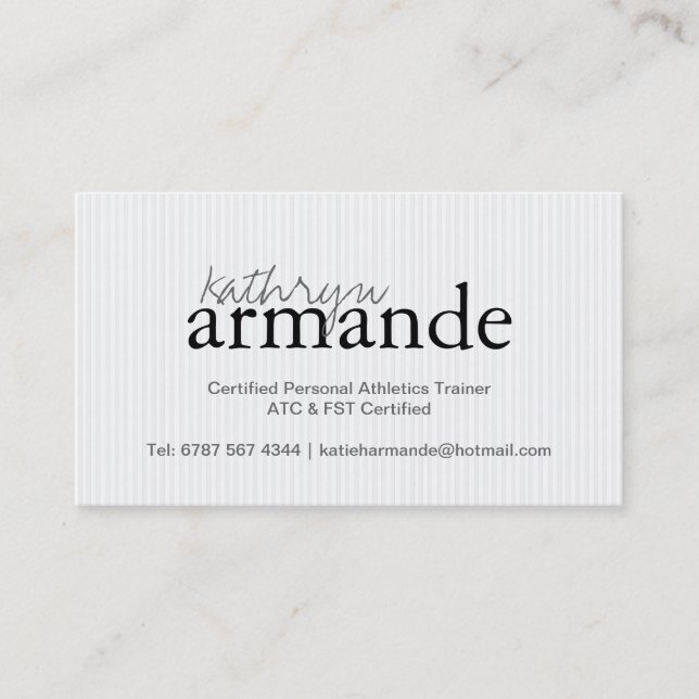 Modern Stripes  Business Card (Front)