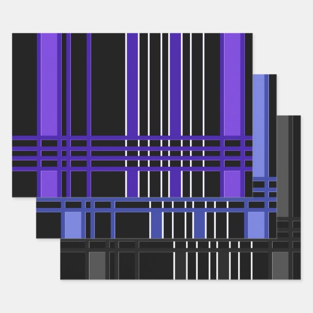 Modern Stripes Collection Wrapping Paper Sheet (Set)