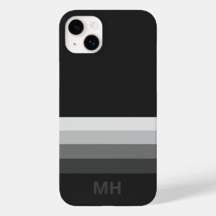 Modern Stripes Monogram iPhone 14 Case
