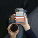 Modern Stripes Orange Blue iPhone 13 Case<br><div class="desc">You will always know where your iPhone is with this colourful,  stylish and simple iPhone case.  Personalise this contemporary striped case with your own name or images in a photo montage to create your own unique case if you desire.</div>