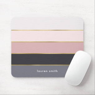 Modern Stripes Personalised Mouse Mat