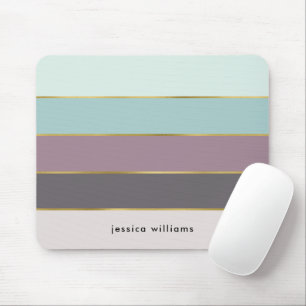 Modern Stripes Personalised Mouse Mat
