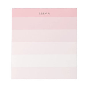 Modern Stripes Pink Ombre Watercolor Layered  Notepad