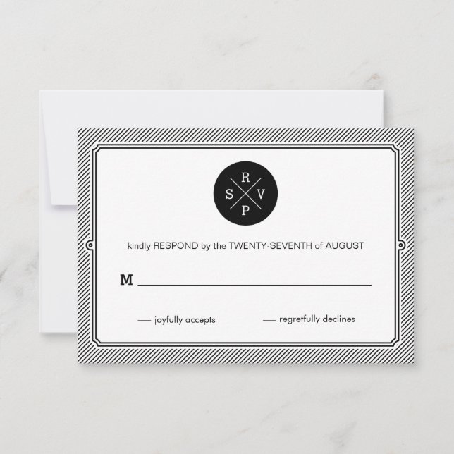 Modern Stripes Response Card (Front)