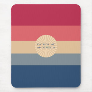 Modern Stripes-Sunset-Trendy Colours- Mouse Mat