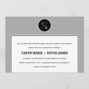 Modern Stripes Wedding Invitation