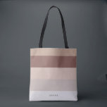 Modern Stripes with Monogram Beige Mauve Tote Bag<br><div class="desc">Colourful trendy striped pattern - featuring harmonious colours in shades beige,  blush and mauve. Personalise with your name or monogram.  If you need it in different colours please click on the contact button under the product description,  I'm happy to help.</div>