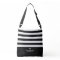 Modern Stripes with Upscale Heart Monogram - Black