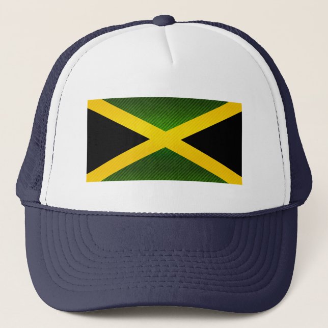 Modern Stripped Jamaican flag Trucker Hat (Front)