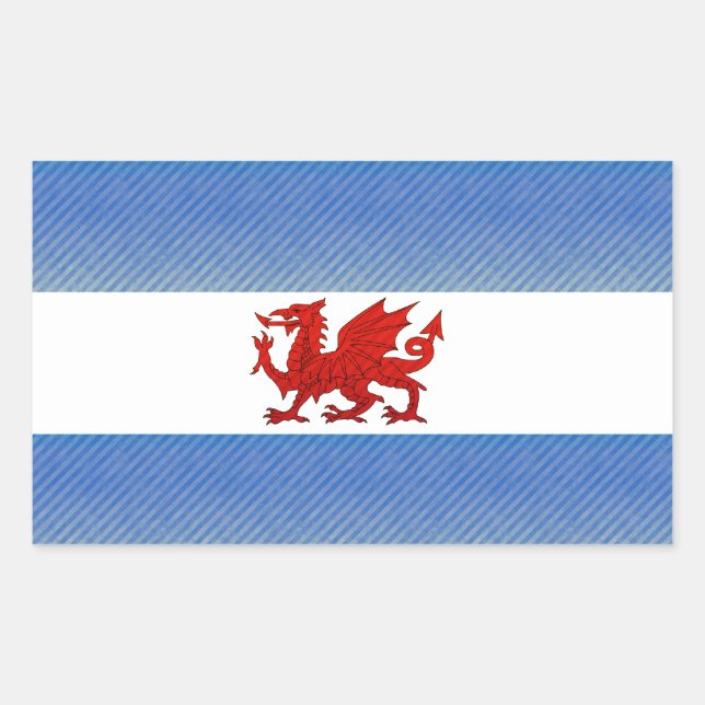 Modern Stripped Patagonian flag Rectangular Sticker (Front)