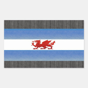 Modern Stripped Patagonian flag Rectangular Sticker