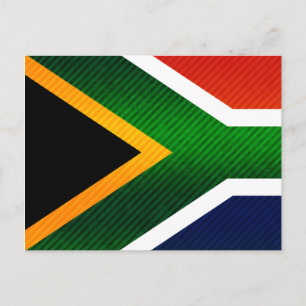 Modern Stripped South African flag Postcard