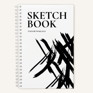Modern strokes Sketch Book Personalised
