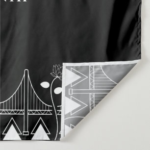 Modern Structural AAPI Heritage Table Runner Tapestry