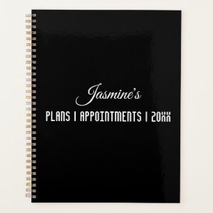 Modern Student Black White Year Name Organiser 