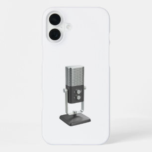 Modern studio microphone iPhone 16 plus case