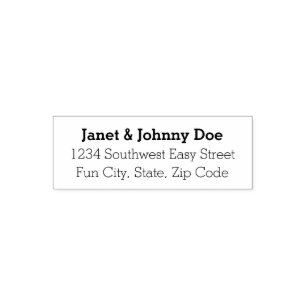 Modern Style 3-Line Custom Address Stamp