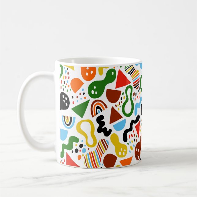 Modern style abstraction with composition made of  coffee mug (Left)