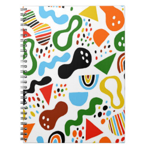 Modern style abstraction with composition made of notebook