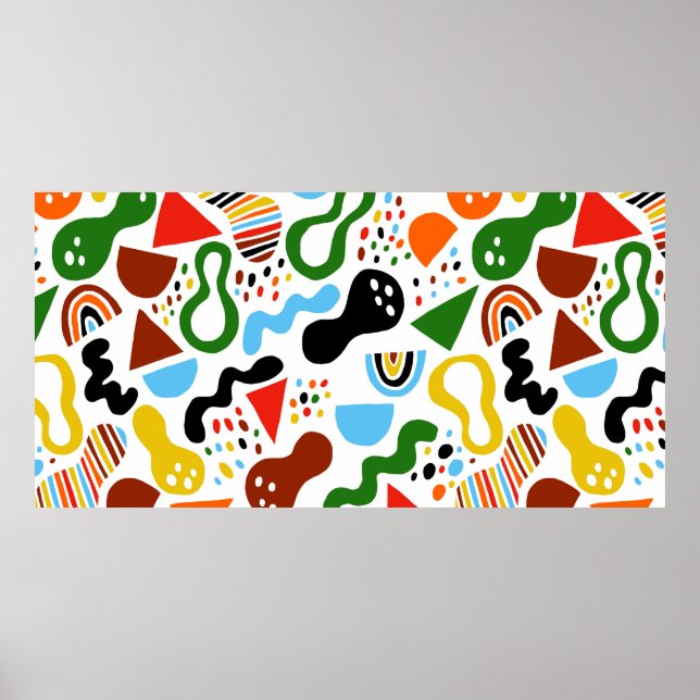 Modern style abstraction with composition made of  poster (Front)