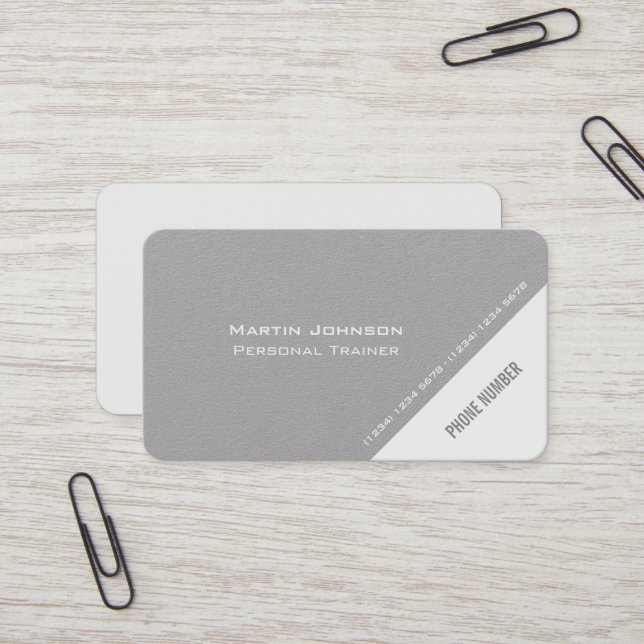 Modern style angle hold minimal cover business card (Front/Back In Situ)