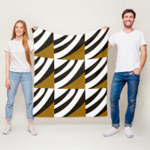 Modern Style Black Brown White Stripe Pattern