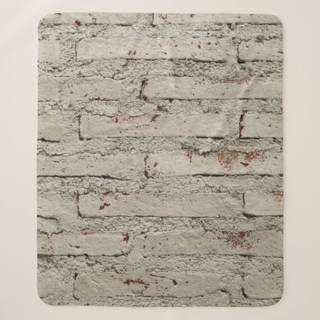 Modern style design decorative brick wall surface  sherpa blanket (Front)
