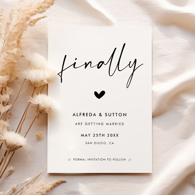 Modern Style Finally Save The Date (Creator Uploaded)