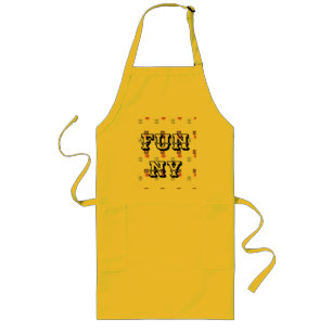 MODERN STYLE -FUNNY-BLACK-RED-WHITE-YELLOW- LONG APRON