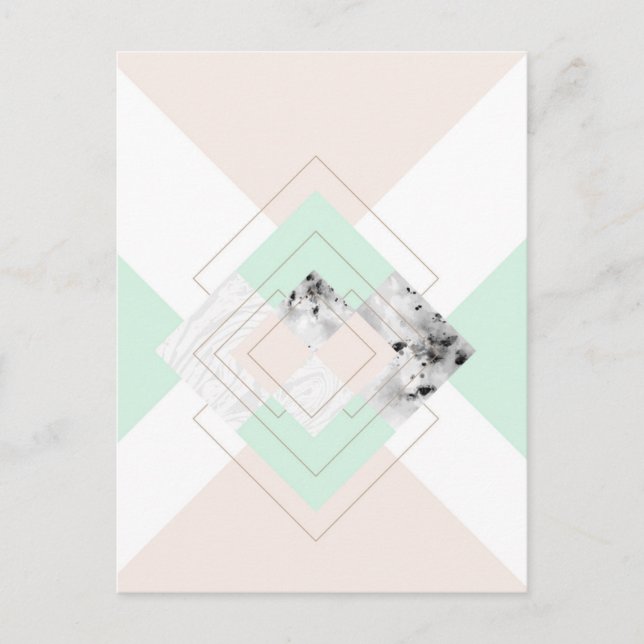 Modern Style Geometric Design Postcard (Front)