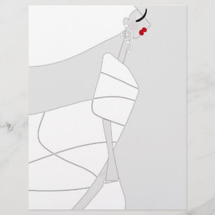 Modern Style Glam Colouring Flyer Paper Miss Jazzy
