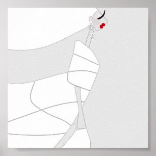 Modern Style Glam Colouring Poster Miss Jazzy