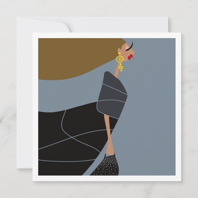 Modern Style Glam Fashion Art Card (Front)