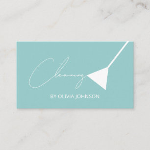 Modern Style House Cleaning Service Business Card