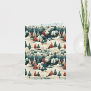 Modern Style Landscape Christmas Card
