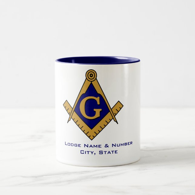 Modern Style Masonic Lodge Mug (Center)