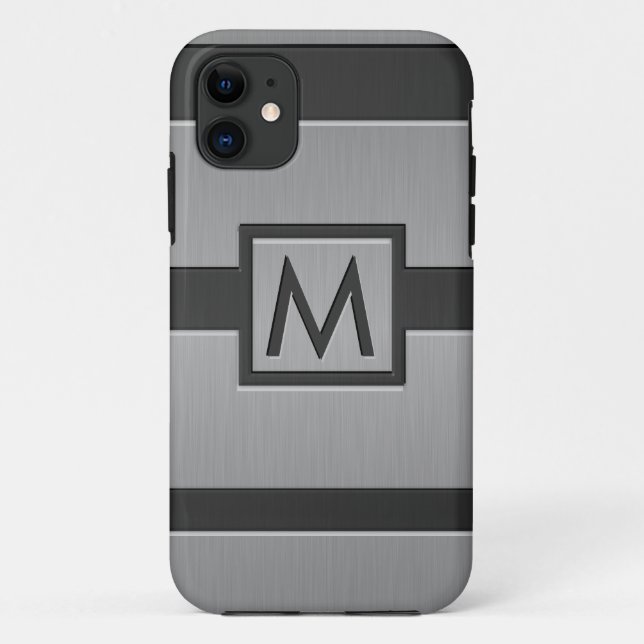 Modern Style Monogram Case-Mate iPhone Case (Back)