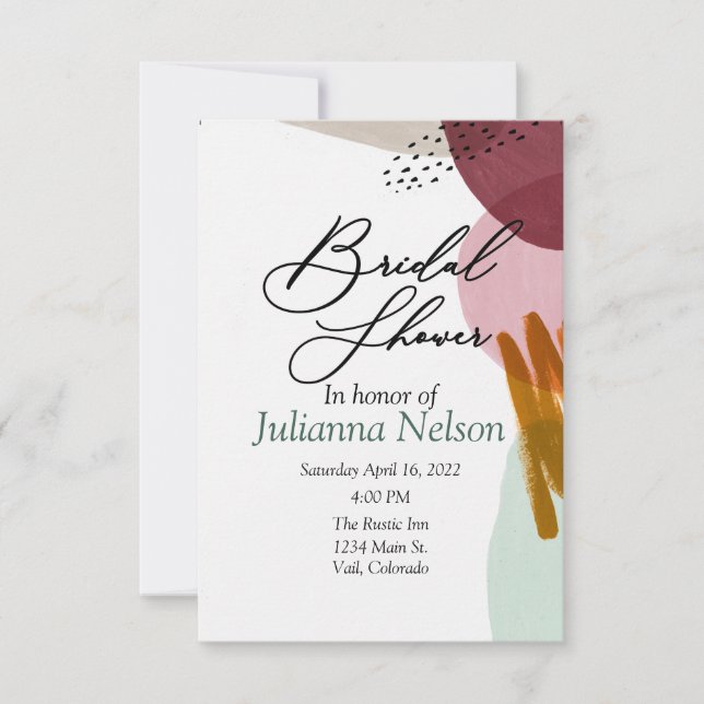 Modern style paint  invitation (Front)