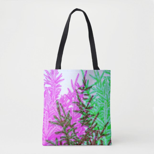 Modern Style Pine Trees Abstract Tote Bag (Front)