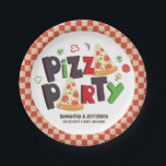Modern Style Pizza Party Paper Plate<br><div class="desc">Pizza Party Paper Plate - Mama Mia! Our pizza party paper plate is guaranteed to bring you serious “pizza mind”. Nothing cheesy here as this ultra funky paper plate will absolutely tickle your taste buds and also style up your party table. Delivered hot to your door. Don't miss out on...</div>
