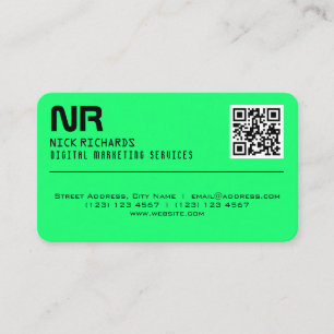 Modern style professional neo style green business card