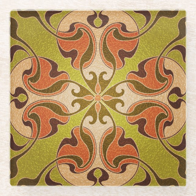 Modern Style Stained Glass Window Coaster (Front)