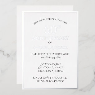 Modern Stylish 60th Wedding Anniversary Party