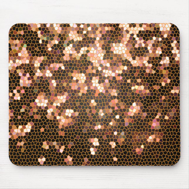 Modern Stylish and Trendy Black and Yellow Pattern Mouse Mat (Front)