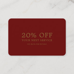 Modern & Stylish - Any Color - Discount Voucher Card