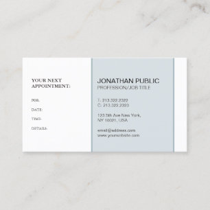 Modern Stylish Appointment Reminder Professional Card
